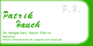 patrik hauch business card